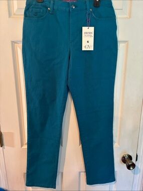 Gloria Vanderbilt Teal Skinny Jeans